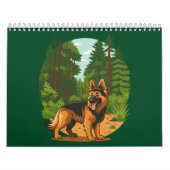 German Shepherd Forest Adventure Dog  カレンダー (カバー)