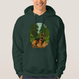 German Shepherd Forest Adventure Dog  パーカ