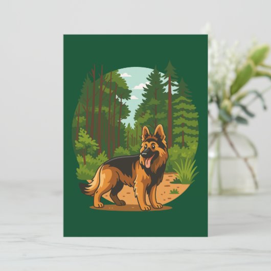 German Shepherd Forest Adventure Dog  招待状 (スタンド正面)