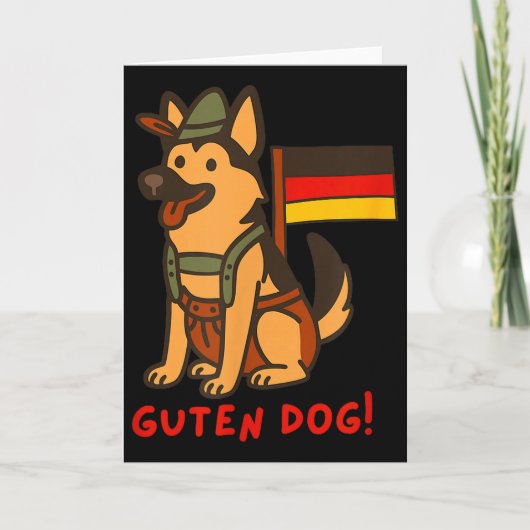 German Shepherd Funny Beer Festival Guten Dog  カード (正面)