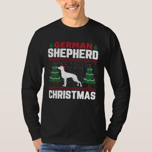 German Shepherd German Shepherd Christmas Tシャツ (正面)