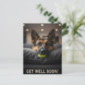 German Shepherd Get Well Postcard ポストカード (スタンド正面)