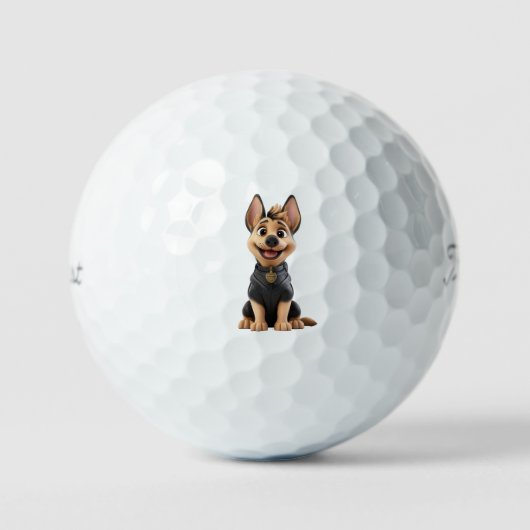German Shepherd Golf Balls ゴルフボール (正面)