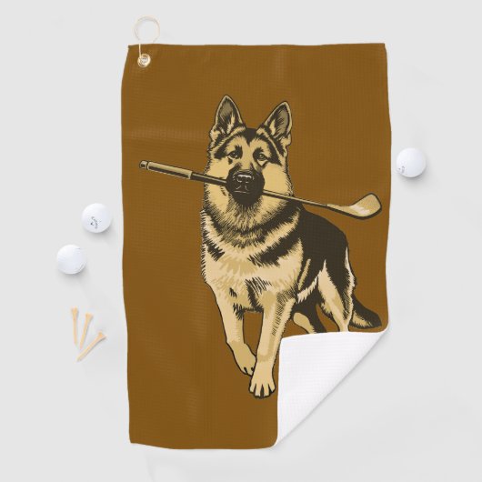 German Shepherd Golf Towel ゴルフタオル (インサイチュ)