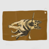 German Shepherd Golf Towel ゴルフタオル (横)