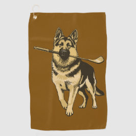 German Shepherd Golf Towel ゴルフタオル
