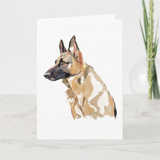 German Shepherd Greeting Card カード (正面)