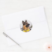 German Shepherd Guide Dog Graduation Envelope Seal ラウンドシール (封筒)