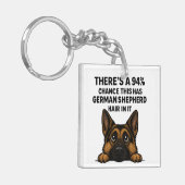 German Shepherd Hair In Everything Dog Owner Humor キーホルダー (正面左)
