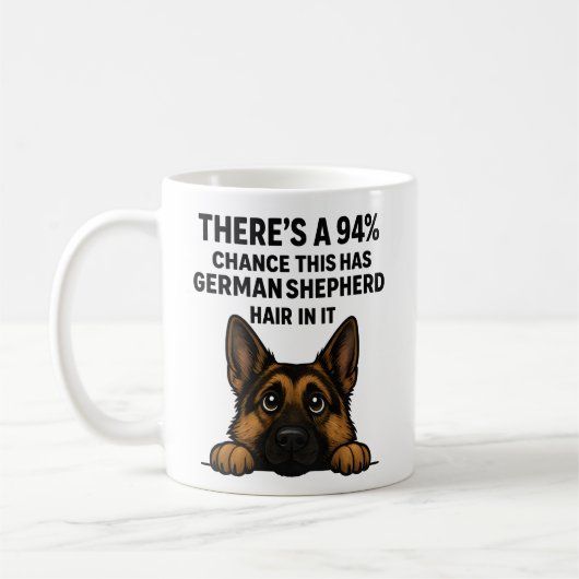 German Shepherd Hair In Everything Dog Owner Humor コーヒーマグカップ (左)