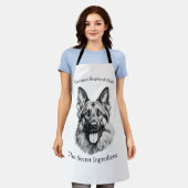 German Shepherd Hair the Secret Ingredient Apron エプロン (着用した状態)