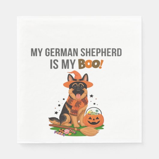 German Shepherd Halloween Costume My German Sheph スタンダードランチョンナプキン (正面)