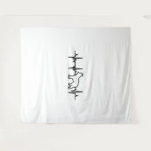 German Shepherd Heartbeat タペストリー (正面(横))