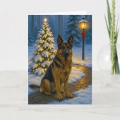 German Shepherd Holiday Card シーズンカード (正面)