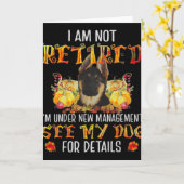 German Shepherd I Am Not Retired I'm Under New Man カード (黄色い花)