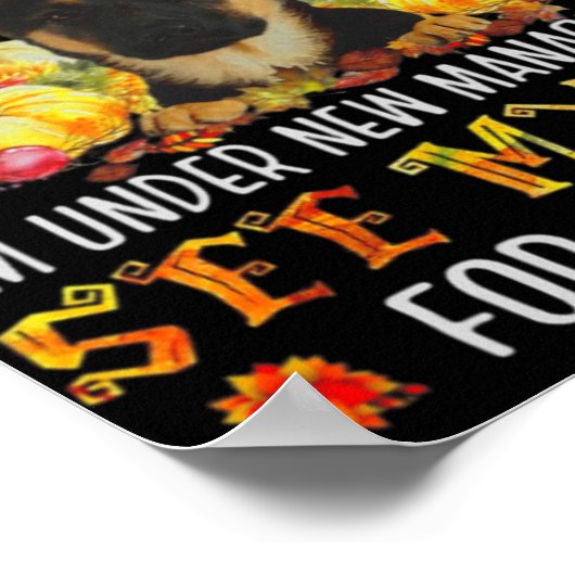 German Shepherd I Am Not Retired I'm Under New Man ポスター (角)