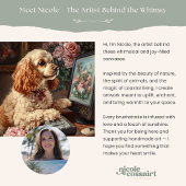German Shepherd in Bath – Whimsical Floral キャンバスプリント