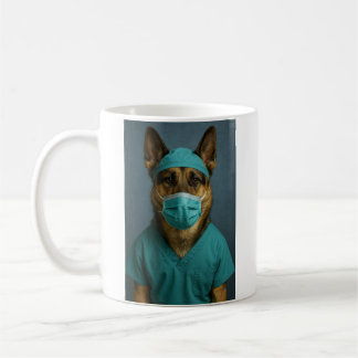 German Shepherd in Scrubs コーヒーマグカップ