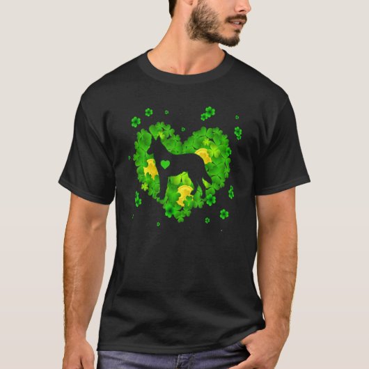 German Shepherd Irish Shamrock St Patrick Day Dog Tシャツ (正面)