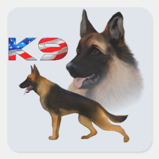 German Shepherd K9 スクエアシール