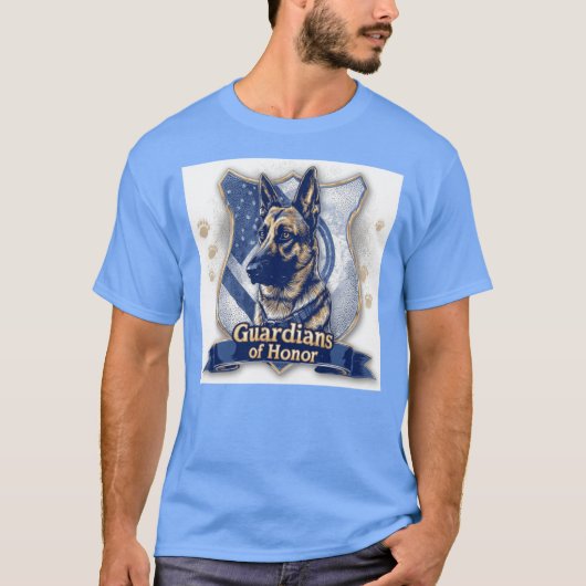 German Shepherd K9 Guardians of Honor Police Dog L Tシャツ (正面)
