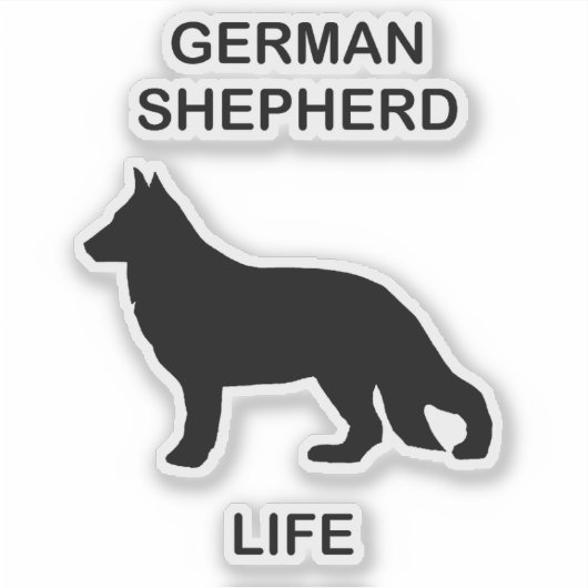 German Shepherd Life シール (正面)