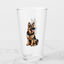 German Shepherd Looking Right タンブラーグラス