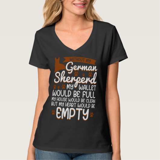 German Shepherd love dog quote Tシャツ (正面)