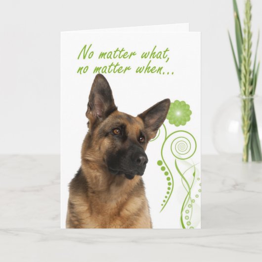 German Shepherd Love & Support Card カード (正面)