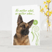 German Shepherd Love & Support Card カード (黄色い花)