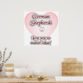 German Shepherd Love You Poster ポスター (キッチン)