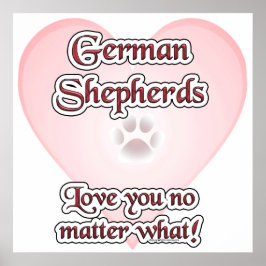 German Shepherd Love You Poster ポスター