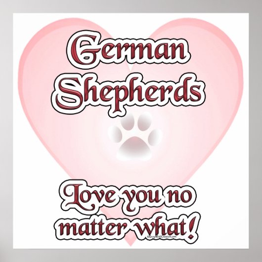 German Shepherd Love You Poster ポスター (正面)