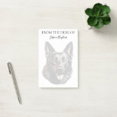 German Shepherd Lover Monogrammed Dog ポストイット (オフィス)