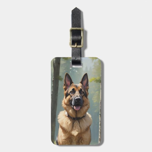 German Shepherd Luggage Tags ラゲッジタグ (正面縦)