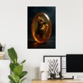 German Shepherd Memorial Amber Art Print ポスター (ホームオフィス)