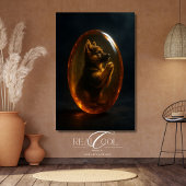 German Shepherd Memorial Amber Art Print ポスター