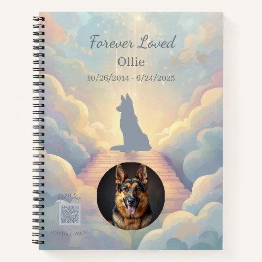 German Shepherd Memorial Journal | Rainbow Bridge ノートブック (正面)