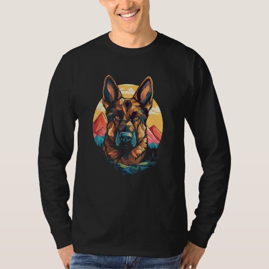 German Shepherd Men Women Kids 4 Tシャツ (正面)