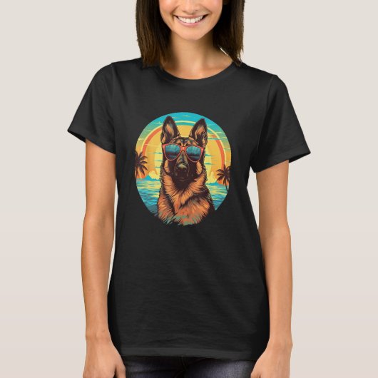 German Shepherd Men Women Kids Tシャツ (正面)