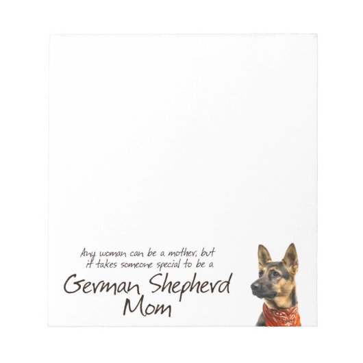 German Shepherd Momメモ帳 ノートパッド (正面)