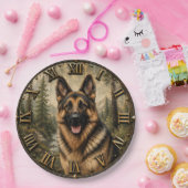 German Shepherd Mountain Forest Rustic ペーパープレート (パーティー)