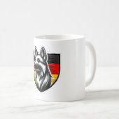 German Shepherd Mug with German Flag - Perfect Gif コーヒーマグカップ (正面右)