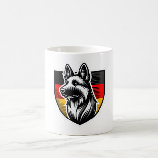 German Shepherd Mug with German Flag - Perfect Gif コーヒーマグカップ