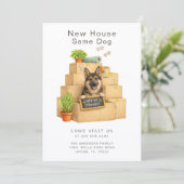 German Shepherd New House Moving Announcement 招待状 (スタンド正面)