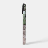 German Shepherd on a Forest Trail iPhone 15ケース (左側面)