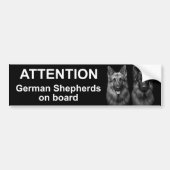 German shepherd on board sticker バンパーステッカー (正面)