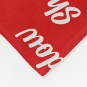 German Shepherd on Red with Name Christmas Dog フリースブランケット (角)