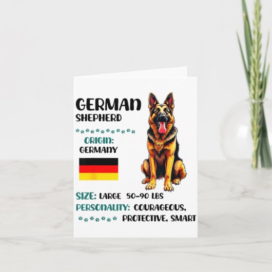 German Shepherd Origin Funny German Shepherd Lover カード (正面)