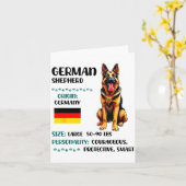 German Shepherd Origin Funny German Shepherd Lover カード (黄色い花)